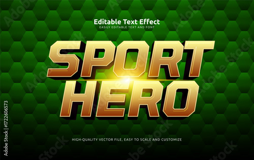 sport hero editable text effect