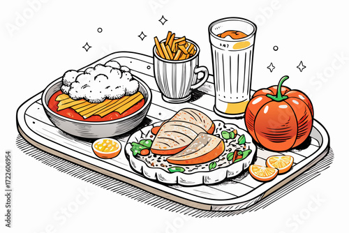 sushi set vector illustration
