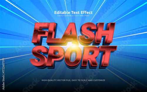 flash sport editable text effect