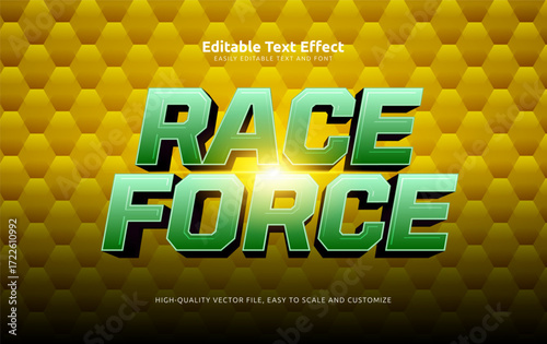 race force editable text effect