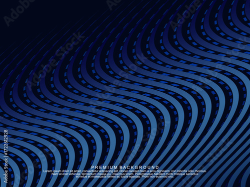 Premium background design with dark blue luxury motif. Vector horizontal template, for digital lux business banners, contemporary formal invitations, luxury vouchers, gift certificates, etc.	
