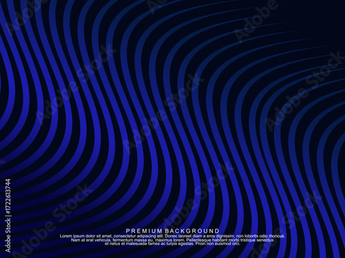 Premium background design with dark blue luxury motif. Vector horizontal template, for digital lux business banners, contemporary formal invitations, luxury vouchers, gift certificates, etc.	
