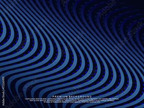 Premium background design with dark blue luxury motif. Vector horizontal template, for digital lux business banners, contemporary formal invitations, luxury vouchers, gift certificates, etc.	
