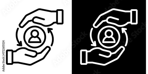 Customer Retention  Icon Set White Style Collection