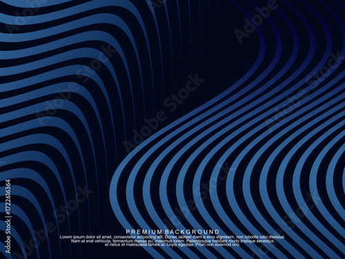 Premium background design with dark blue luxury motif. Vector horizontal template, for digital lux business banners, contemporary formal invitations, luxury vouchers, gift certificates, etc.	
