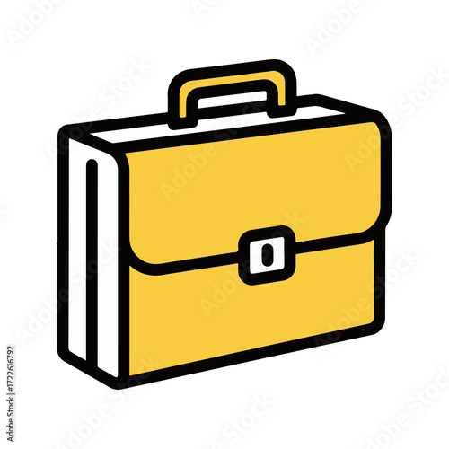 Vibrant yellow briefcase representing professional ambition and corporate success, ideal for business travel and daily organizational needs