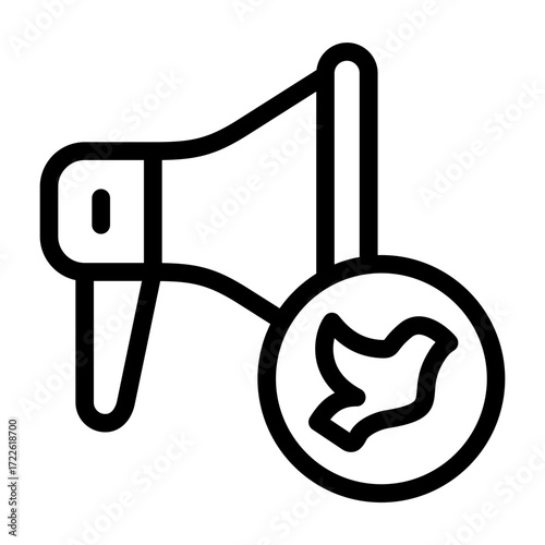 freedom of speech icon line