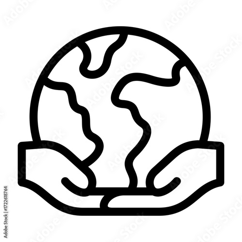 hold world peace icon line