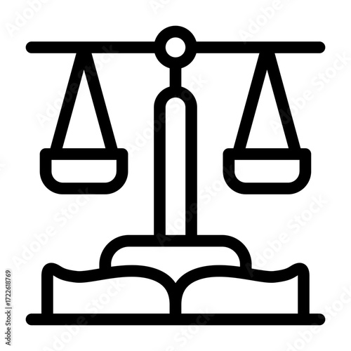 law and book icon line