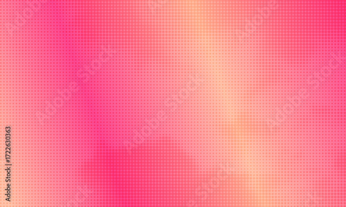 Pink orange polka dots gradient halftone background. Pop art cartoon dot texture with comic graphic design, Horizontal abstract pattern wall for cover digital technology. vector modern