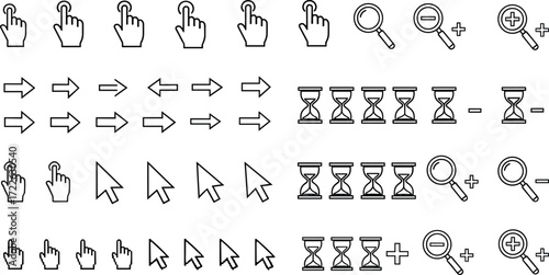 User interface icon grid, logic puzzle symbols, cognitive task design, visual pattern recognition, software UI elements, abstract tech background
