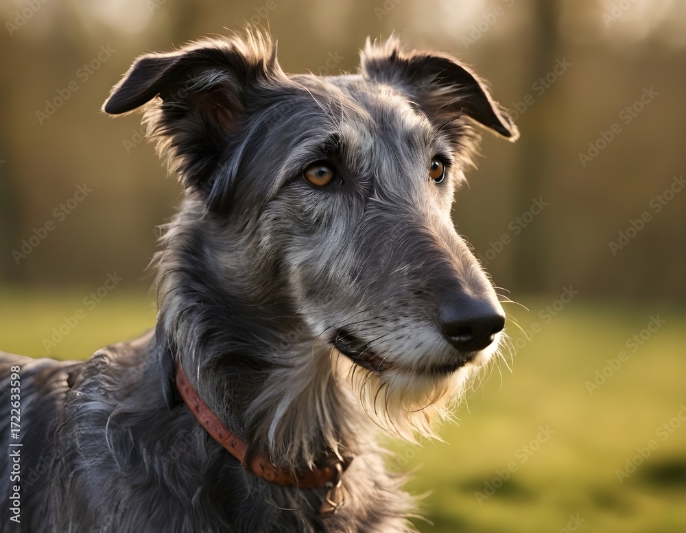 Fototapeta premium closeup of a scottish deerhound
