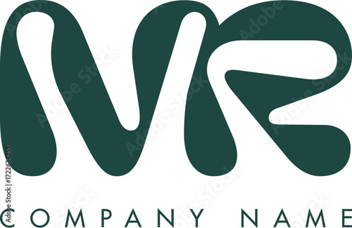 Creative Abstract Initial Letter MR Logo Design