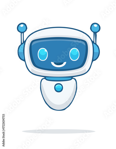 AIロボット　未来的イメージイラスト