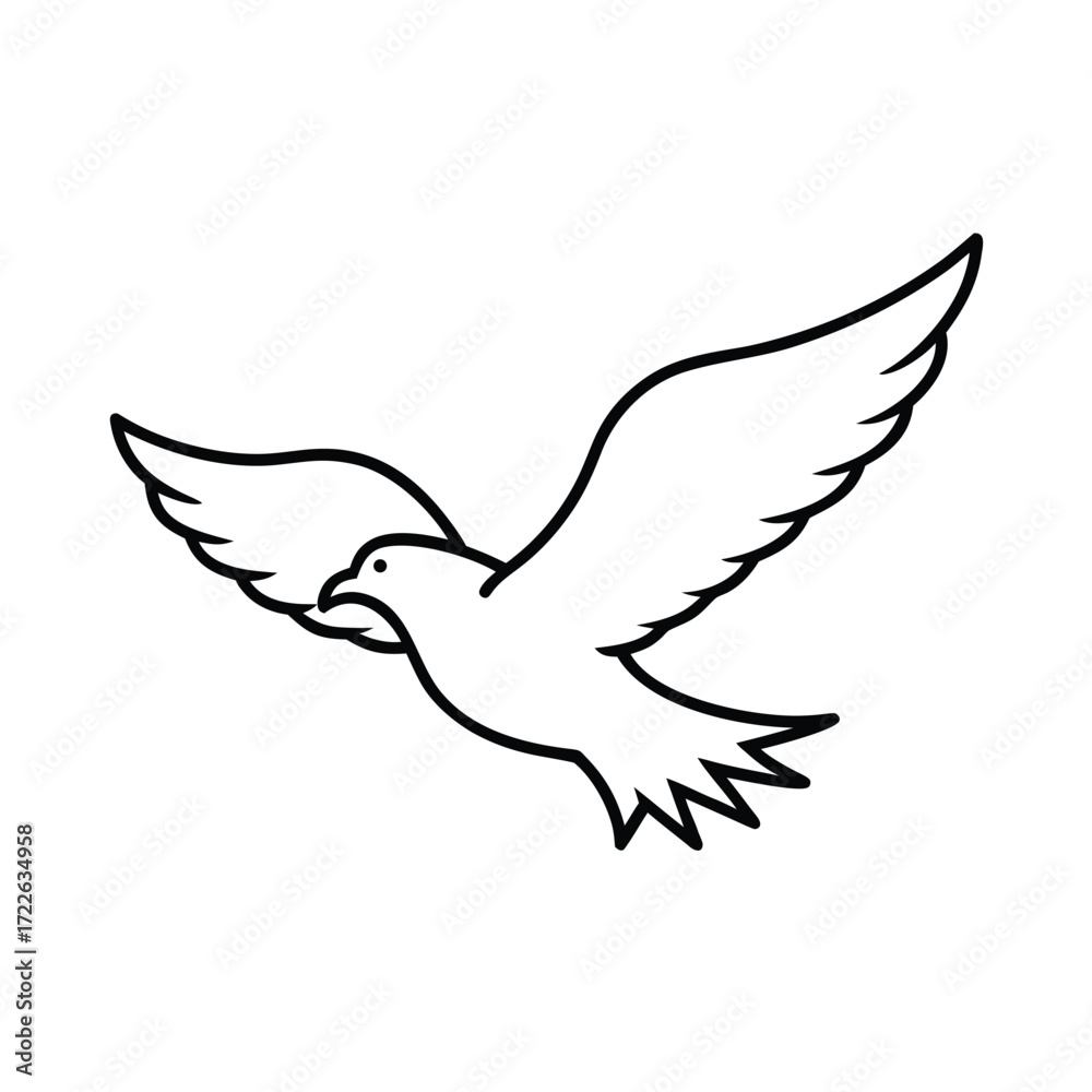 Fototapeta premium Majestic eagle in flight a powerful silhouette with wings spread wide symbolizing freedom and strength