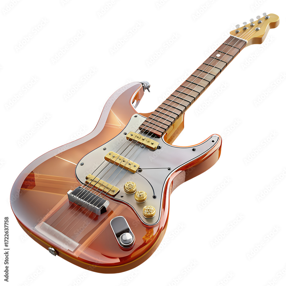 Fototapeta premium Pearl White Electric Guitar