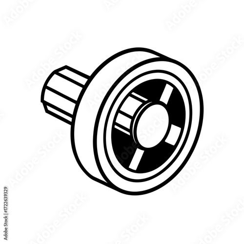 compressor knob icon isolated on white