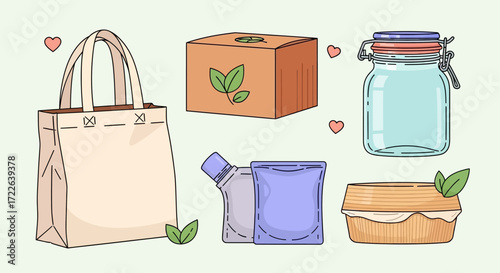 Eco-friendly reusable items for sustainable living.