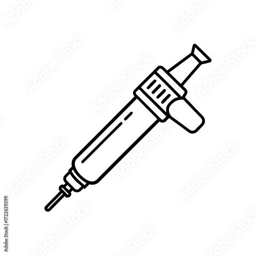 desoldering pump icon isolated on white