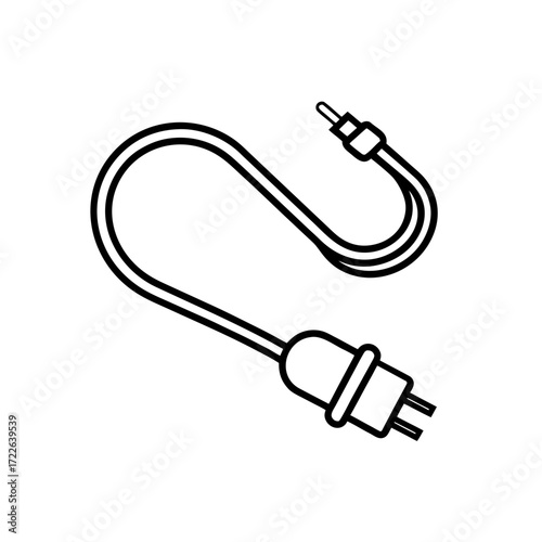extension cord icon isolated on white