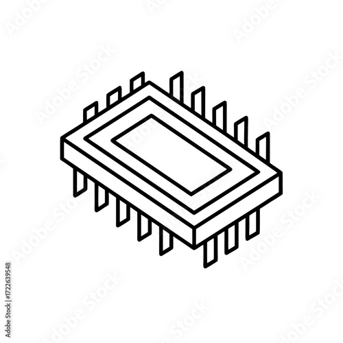 esp32 module icon isolated on white