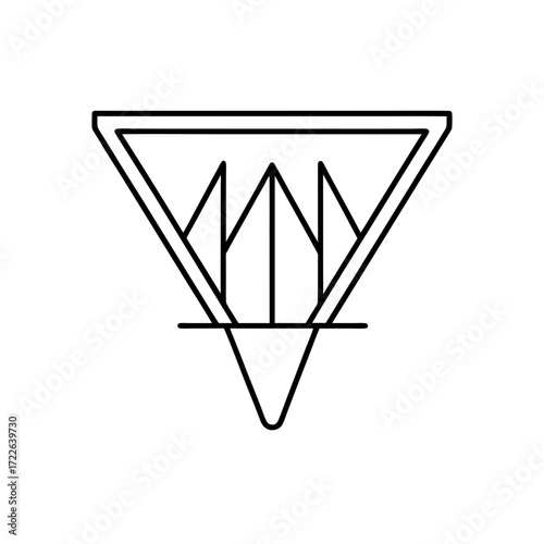 harmonic filter icon isolated on white