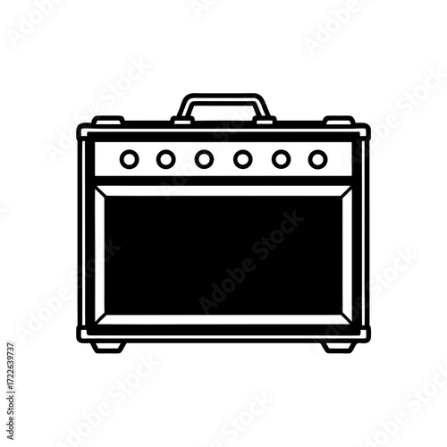 hybrid amp icon isolated on white