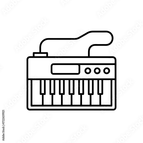 midi plugin icon isolated on white