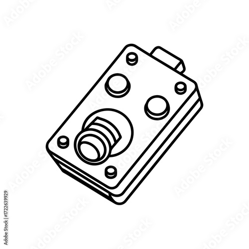 looper pedal icon isolated on white