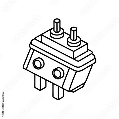 overload relay icon isolated on white