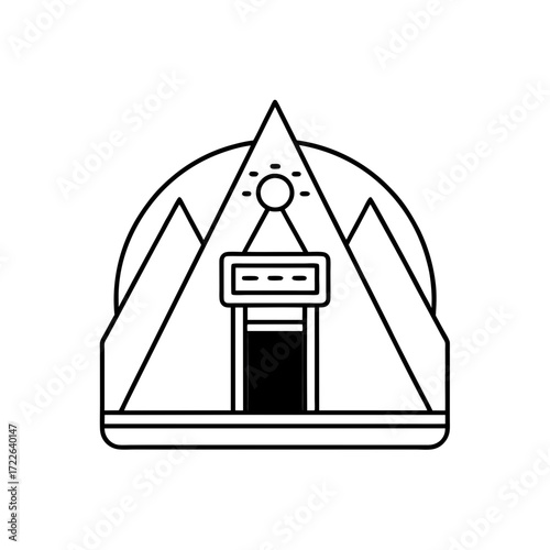 peak detector icon isolated on white