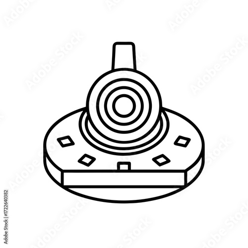 rotary encoder icon isolated on white