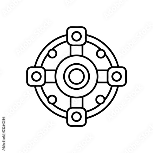 rotary joint icon isolated on white