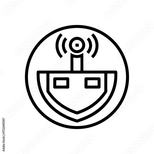 rf front end icon isolated on white