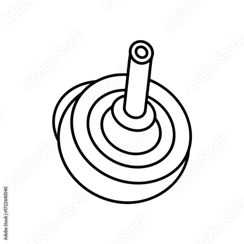 slip ring icon isolated on white