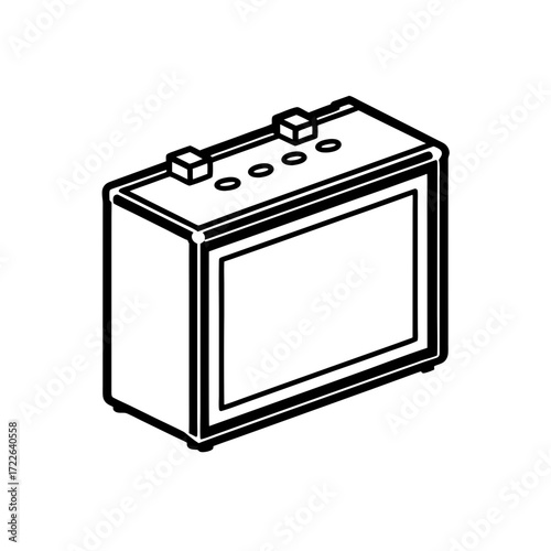 solid state amp icon isolated on white