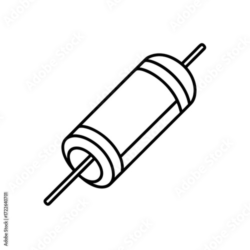 thermal fuse icon isolated on white