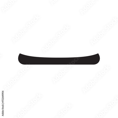 Canoe silhouette vector flat illustration design on white background