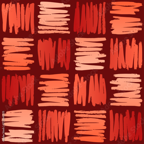 Line Doodle Seamless Pattern 55 - Brush Rhythm 1