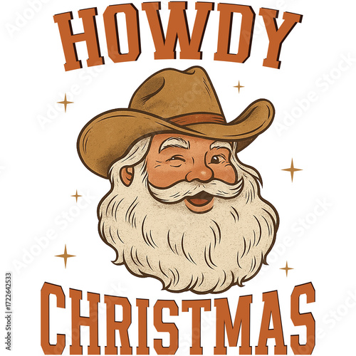 Howdy Christmas - Trendy Western Christmas Shirt, Cowgirl Christmas Style, Xmas Lights Holiday Funny Quotes, December Ornament Typography T-shirt
