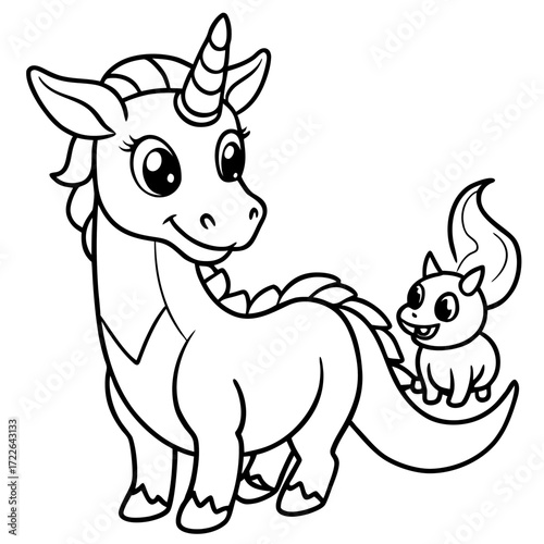 A happy cartoon reindeer with cute antlers and a brown nose stands isolated against a white background