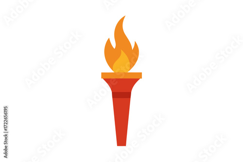 vector illustration of a burning candle