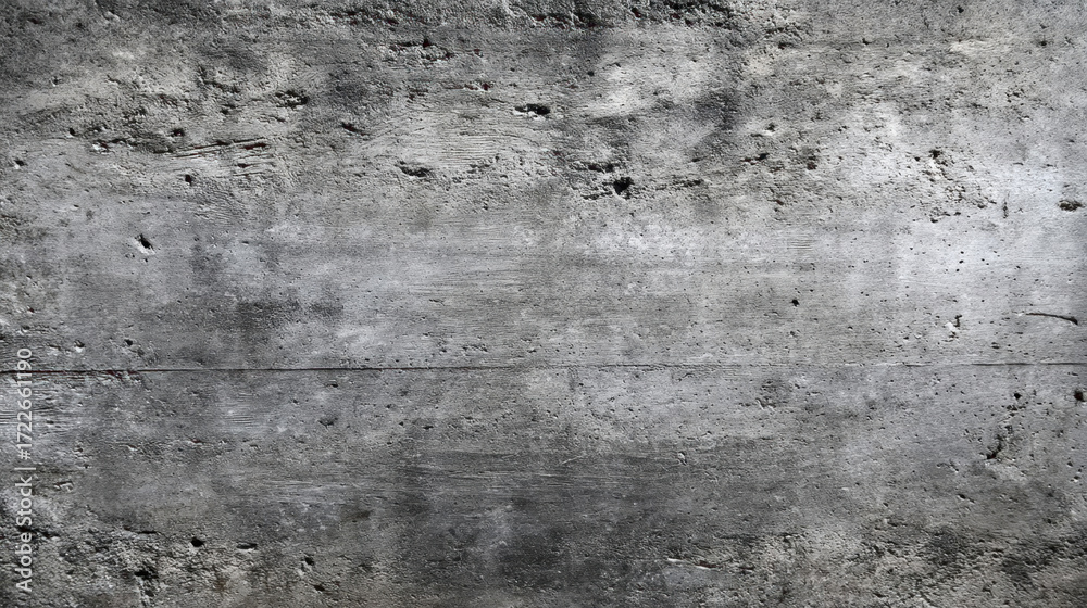 Obraz premium Light gray concrete wall with rough porous surface and barely noticeable cracks, background with industrial cement texture