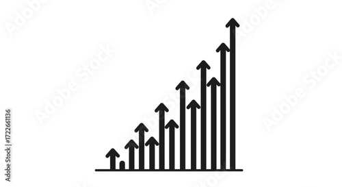 Business growth with upward trending arrows