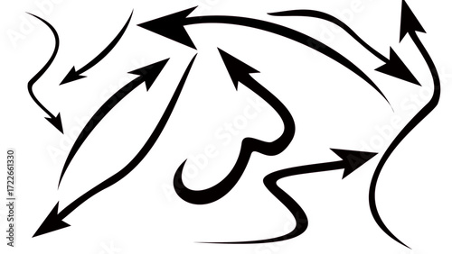 Arrow Direction sign symbol for moving illustration