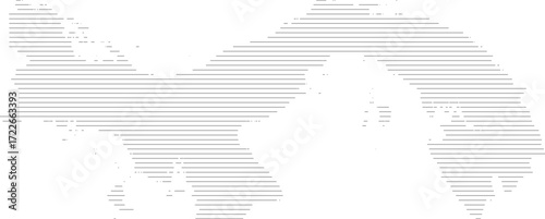 Panama vector map with line fill (Web Mercator projection, PPT-compatible & fully editable)