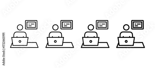 Hr Manager Multiple Line Icon Element