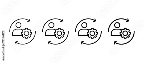 Job Rotation Multiple Line Icon Element