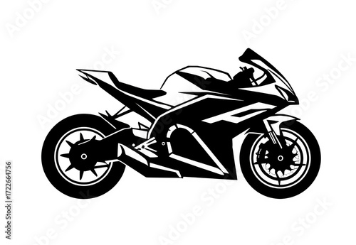Silhouette illustration of a motorcycle png 
