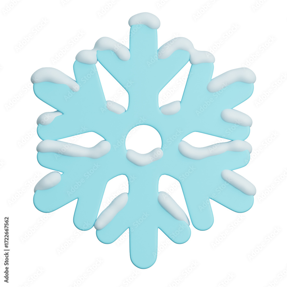 Obraz premium Snow Flake 3D Illustration